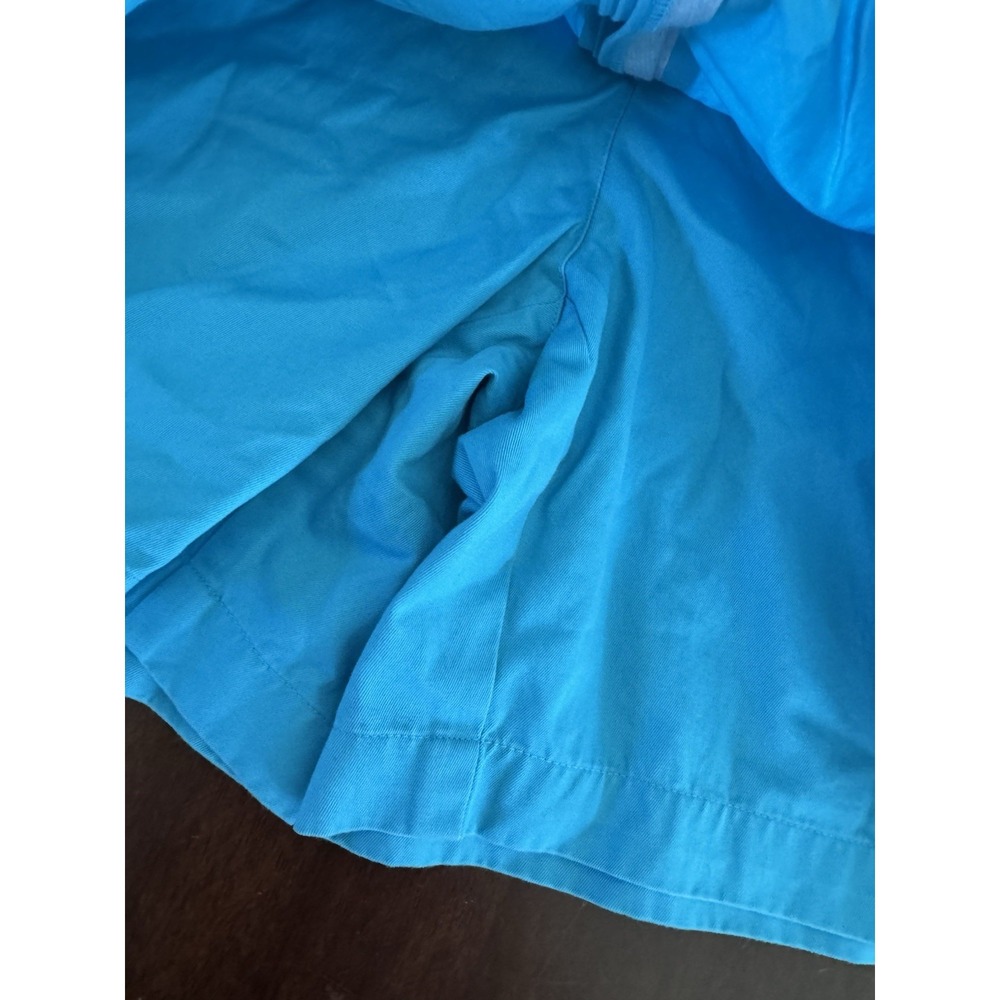 Vintage Skort Button Front Short Preppy Turquoise Blue 10 Large - Picture 2 of 8